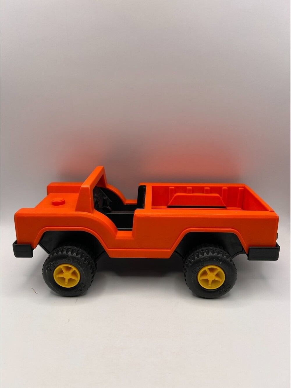 Vintage Fisher Price 316 Orange Pickup Truck 4x4 Jeep Quaker Oats USA 1970s